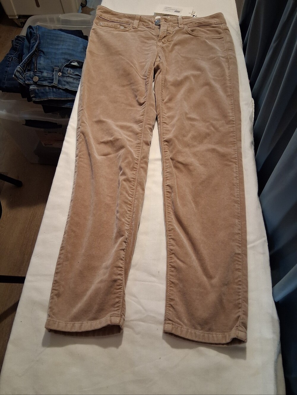 CLOSED Women's Straight Leg Mid-Rise Pants In Brown Sugar Color Pre-Owned